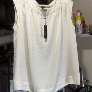 NEW TALBOTS OFF-WHITE/CREAM WOMEN'S SHELL TOP SLEEVELESS 16W